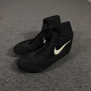 Nike Machomai Shoes Mens Size 6 Black Boxing Boots High Top Sneakers 333580-011